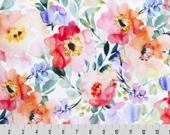 Tecido Secret Garden Digital Cuddle® Multi Smooth Minky da Shannon Fabric - 2,5 mm de altura