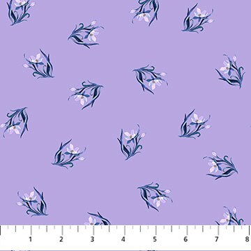 Tiny Flowers on Lilac from the Full Moon Collection by Clara McAllister for Figo Fabrics - 100% Cotton Fabric
