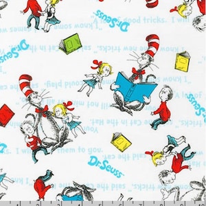 The Cat In The Hat Reading Books on White from Robert Kaufman's The Cat In The Hat Collection from Dr Seuss Enterprises