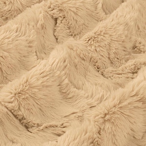 Luxe Cuddle® Glacier in Latte High Pile Plush MINKY from Shannon Fabric- 15mm