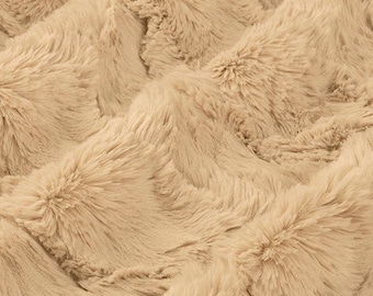 Luxe Cuddle® Glacier in Latte High Pile Plush MINKY from Shannon Fabric- 15mm