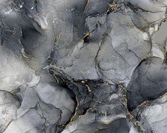 Marble Multi Texture in Black/Gray from the Midas Touch Collection by Northcott Fabrics 100% Quilt Shop Cotton