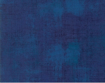 May include: A deep blue fabric with a subtle textured pattern. The fabric has a slightly mottled appearance with hints of teal and indigo.