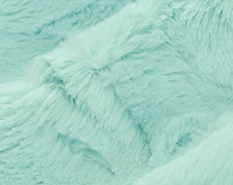 Cuir Luxe Cuddle® Sea Glass de la collection Minky de Shannon Fabric - Poils 10 mm