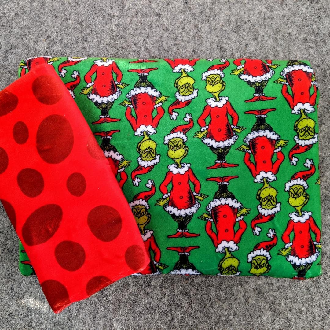 Plush Cuddle® Minky Grinch Pillow Case Kit Mr Grinch on Etsy