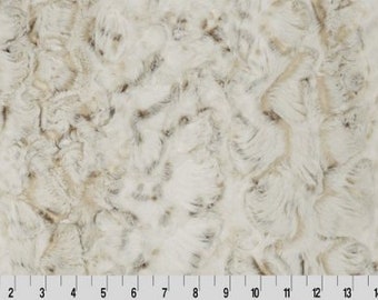 Cali Fabrics Arctic Lynx Cuddle Fur Fabric by the Yard