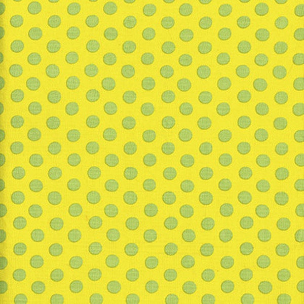 Kaffe Fassett Fabric- 3/8" Spot Dots in Yellow and Lime From Kaffe Fassett Collective Classics Collection by FreeSpirit Fabric