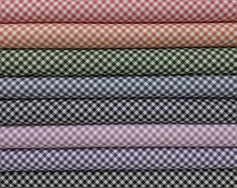 Mini Bias Buffalo Plaid FABRIC BUNDLE SET from Paintbrush Studios - 10 Fabrics Total - 100% High Quality Cotton - You Choose the Cut