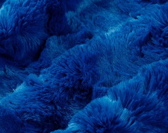 Luxe Cuddle® Glacier in Royal Blue High Pile Plush MINKY from Shannon Fabric- 15mm