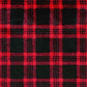 PLUSH MINKY- Red Christmas Plaid Snuggle Fur Minky Fabric From EZ Fabrics- You Choose the Cut