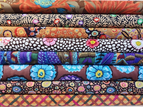 Kaffe Fassett Brown Rust FABRIC BUNDLE SET von Free Spirit