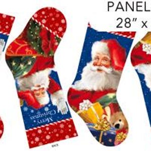 Stockings Panel from the Twas the Night Before Christmas Collection by Northcott Fabric - 100% High Quality Cotton