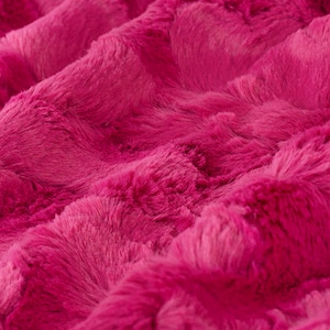Luxe Cuddle Hide in Magenta Pink MINKY Fabric From Shannon Fabrics- 10mm