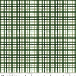 Plaid in Hunter Green from At the Lake Collection by Riley Blake Fabric- 100% Quilt Shop Cotton