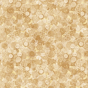 Button Blender in Tan from the Just Sew Collection by ©Dan Morris for QT Fabrics - 100% Cotton