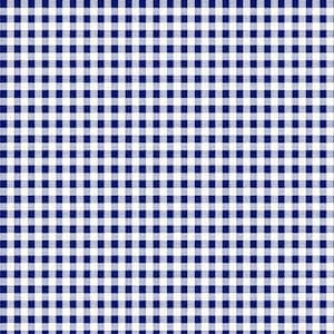 Puede incluir: Patrón sin costuras con diseño de cuadros vichy. El patrón consiste en una cuadrícula de cuadrados espaciados uniformemente en azul marino y blanco. Adecuado para diversas aplicaciones.