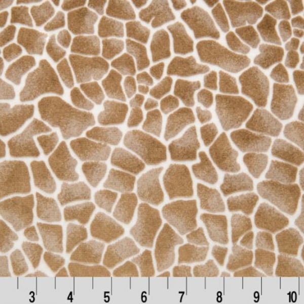 MINKY - Baby Giraffe Cuddle® Cappuccino Smooth Furry Plush Minky From Shannon Fabrics - Choose Your Cut