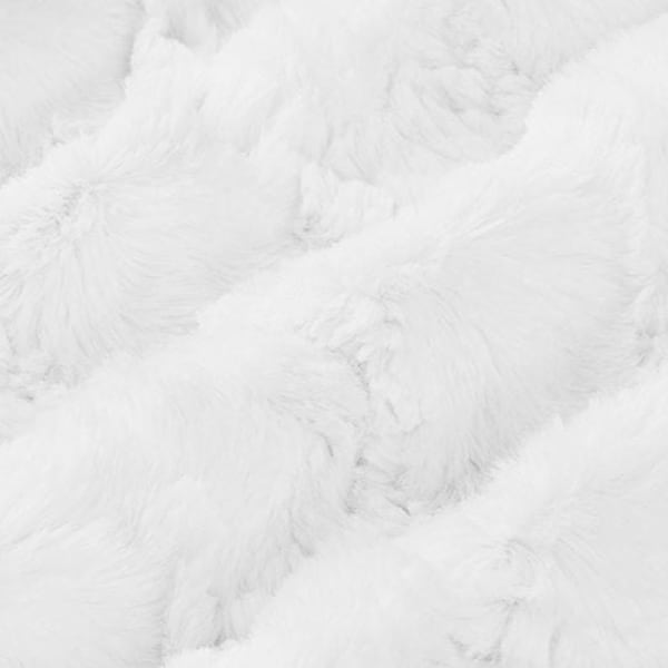 Peluche Luxe Cuddle® Glacier en tissu blanc neige à poils longs MINKY de Shannon - 15 mm