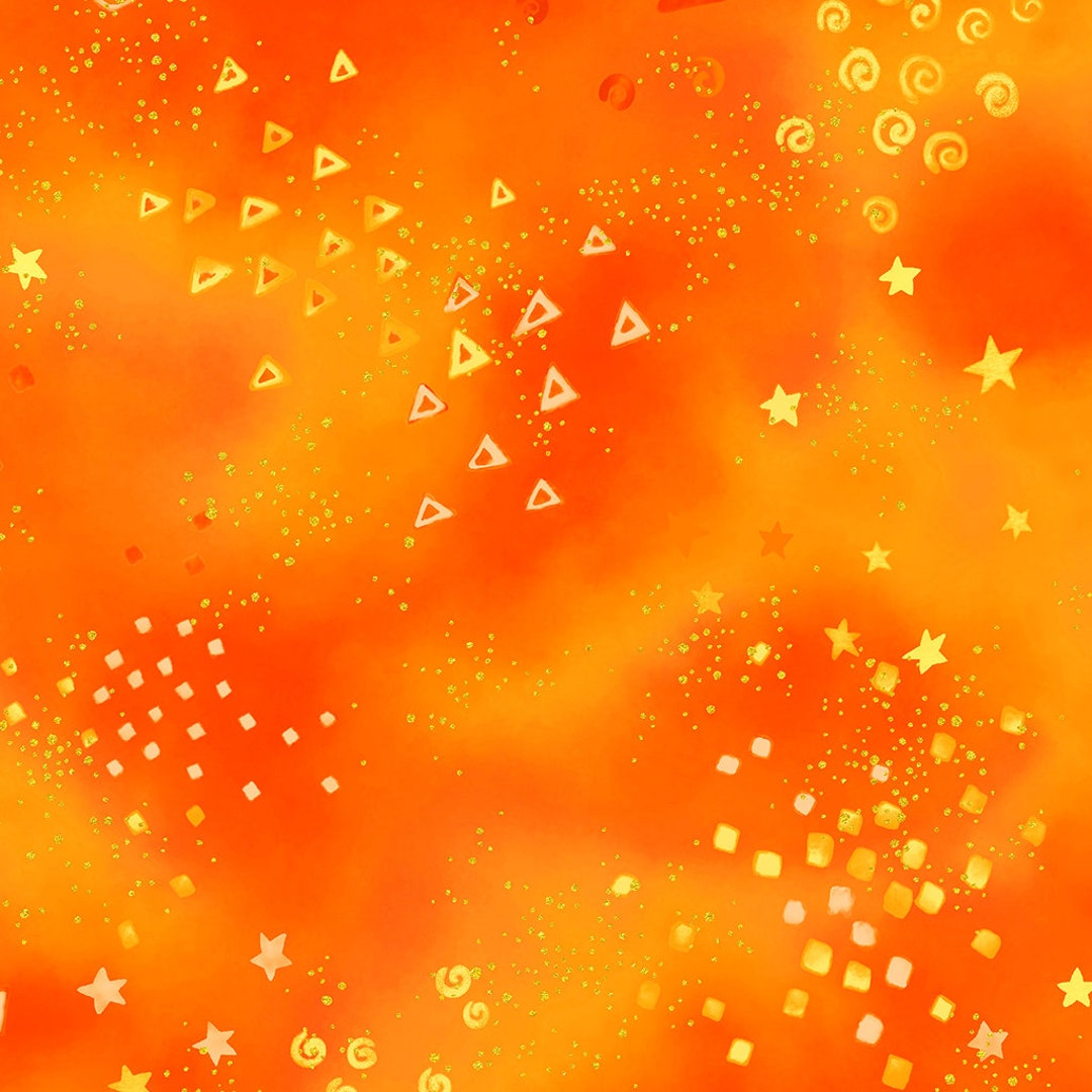 Basic Glitter in Dark Orange Metallic by Laurel Burch for Clothworks - Etsy
