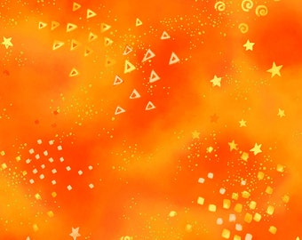 Basic Glitter in Dark Orange Metallic by Laurel Burch for Clothworks