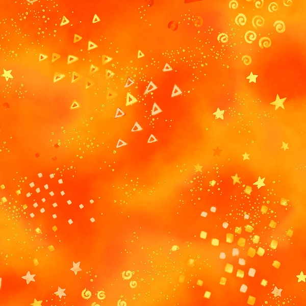Basic Glitter in Dark Orange Metallic by Laurel Burch for Clothworks