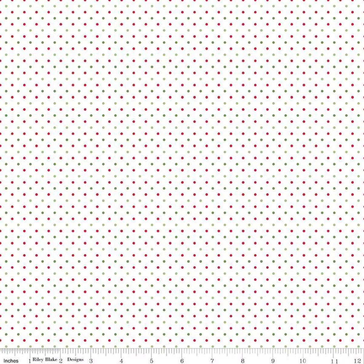 Christmas in White from the Swiss Dot Collection from Riley Blake Designs - 100% Cotton