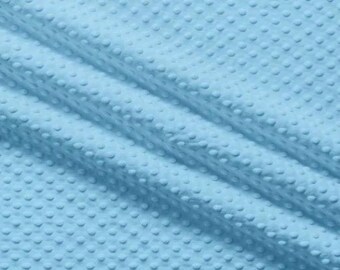EZ FabricsのBLUEBELLソフトプラッシュミンキーのスナッグルディンプルドット - カットはあなた次第