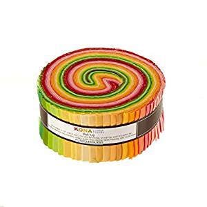 Kona Cotton Sunrise JELLY ROLL from Robert Kaufman - 43 2.5 Inch pieces- RU-262-43