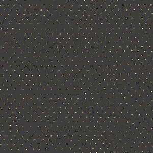 Puede incluir: Un fondo negro con un patrón repetitivo de pequeños cuadrados dorados.