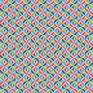 Prism in Green/Blue Multi aus der Cups & Quilts Kollektion von Lydia Johnson für Maywood Studio - 100% Baumwolle