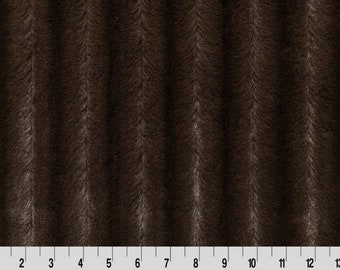 Chocolate Brown Luxe Cuddle® Chinchilla from Shannon Fabric's Minky Collection- 10mm Pile