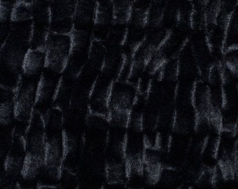 MINKY - Minky Luna de Luxo Preto da Shannon Fabrics - Pelo de 12 mm