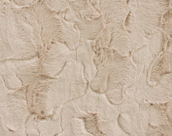 Solid Mushroom New York Luxe Snuggle Luxury Furry MINKY di EZ Fabrics - Perfetto per abbigliamento, coperte, accessori per neonati e bambini