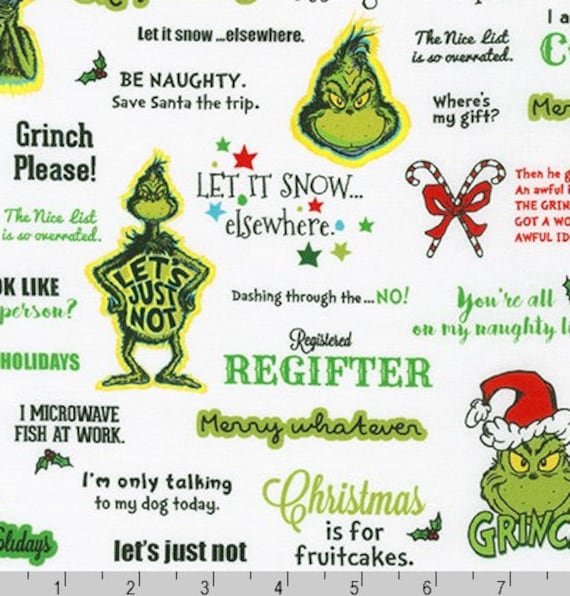 Grinchy Christmas Words from How The Grinch Stole Christmas | Etsy