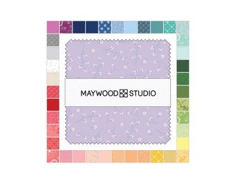 Kimberbell Medley 5" Squares Charm Pack from Kimberbell for Maywood Studios - 5"x5"- 42 squares