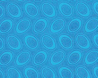 Kaffe Fassett Fabric- Aboriginal Dots in Turquoise Blue From Kaffe Fassett Collective Classics Collection by FreeSpirit Fabric