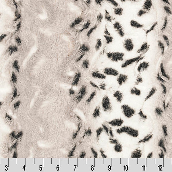 Luxe Cuddle® Wild Lynx Iron Grey High Pile Plush Furry Luxury MINKY from Shannon Fabric- 15mm Pile- You Choose the Cut