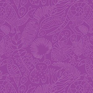 Outback Roo in Magenta from the Rooville Collection by Kimberly Einmo for Benartex Fabrics - 100% Cotton