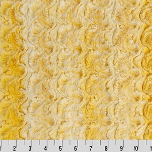 Luxe Cuddle® Paloma in Banana Yellow MINKY Fur From Shannon Fabrics 10mm Pile By the Yard