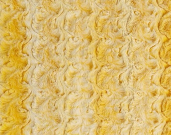 Luxe Cuddle® Paloma in Banana Yellow MINKY Fur From Shannon Fabrics 10mm Pile By the Yard