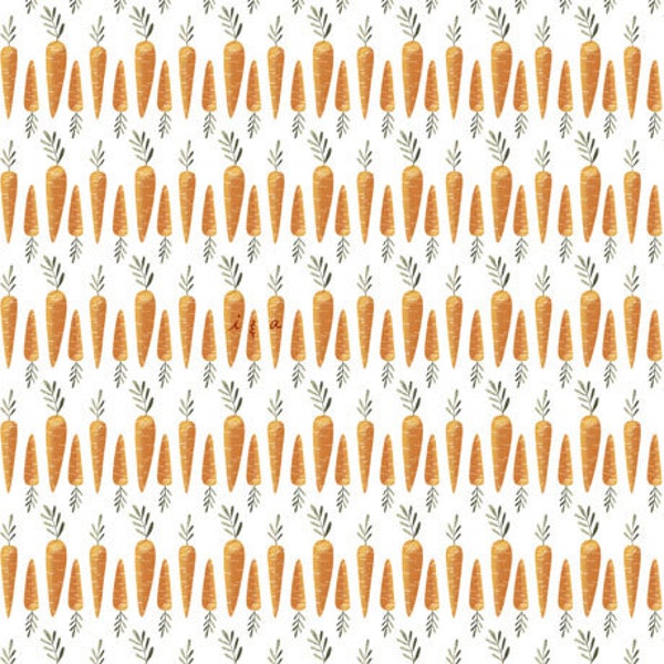 Carrot Stripe - Hippity Hop Collection for QT Fabrics - 100% Cotton