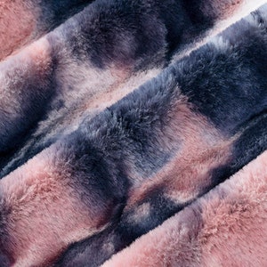 MINKY - Luxe Cuddle® Seal Cosmic Pink Sunset - Luxury Thick High Pile Furry Minky from Shannon Fabrics- 15mm Pile