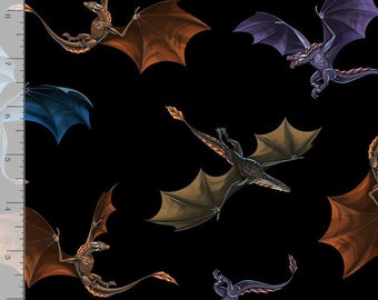 Dragons in Flight from The Last Dragon Collection by Timeless Treasures -100% Quilt Shop Cotton