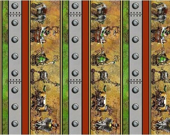 Steampunk Stripe - Steampunk Express Collection by ©Desiree’s Designs for QT Fabrics - 100% Cotton