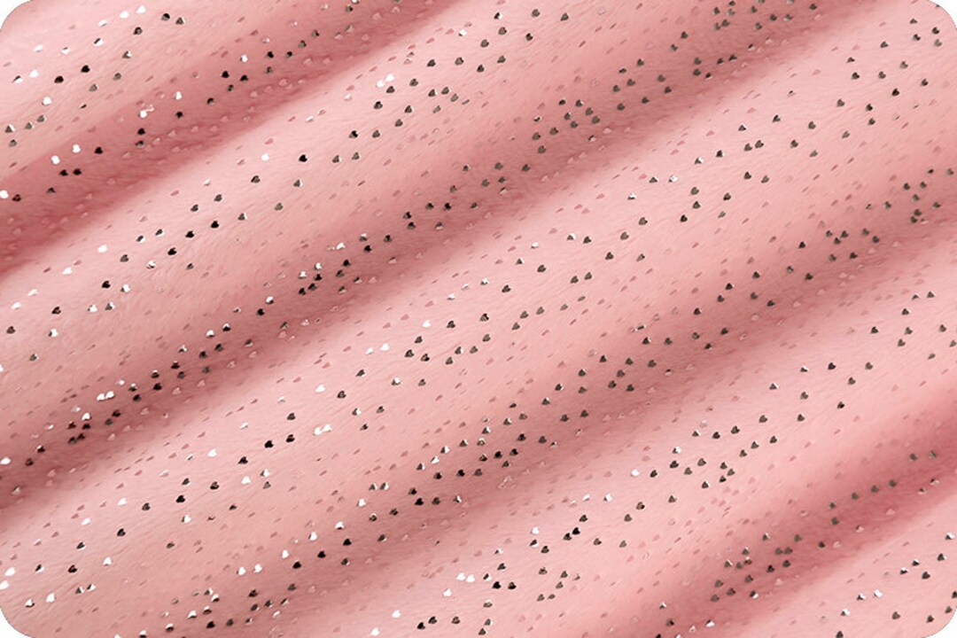 MINKY Sparkle Cuddle® Glitter in Blush Pink With Silver Shimmer Plush