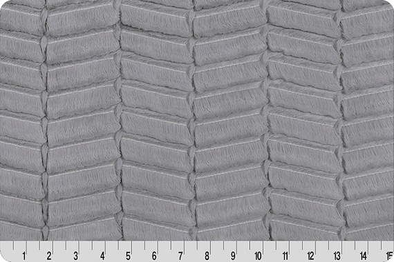 Luxe Cuddle®Oxford in Chrome Gray Embossed Plush MINKY from Shannon Fabric-  10mm