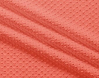 Snuggle Dimple Dots in SALMON Weicher Plüsch von EZ Fabrics - Sie wählen den Schnitt