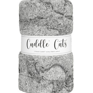 2 Yard Luxe Cuddle® Cut Heather in Fog Gray (72"x60") Plush MINKY From Shannon Fabrics- 10mm Pile