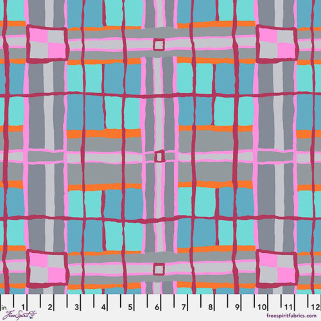 Kaffe Fassett - Checkmate Plaid in Grey Multi From the Kaffe Fassett ...