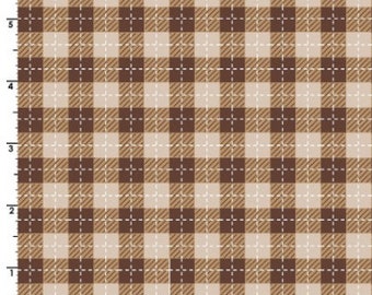 Christmas Buffalo Plaid in Brown from Maywood Studio Fabric - 100% Quilt Shop Quality Cotton